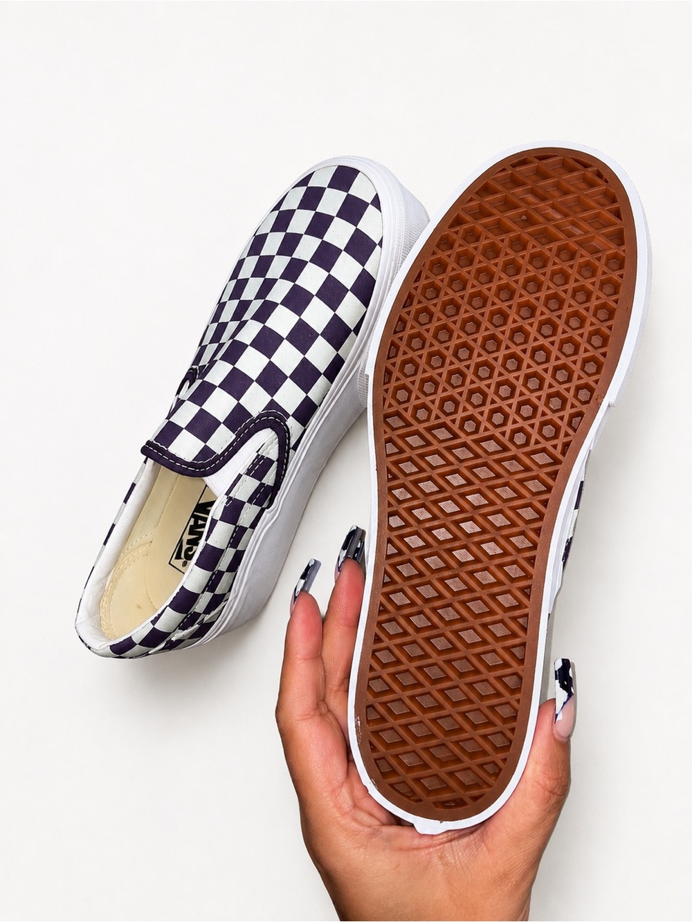 Vans Checkerboard Platform Slip-On Sneakers - Black & White - Picture 3 of 5